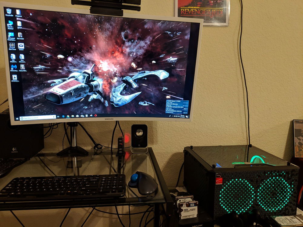 All Setup and ready to Play! (I have since made all my RGB's White Light to better fit the build)