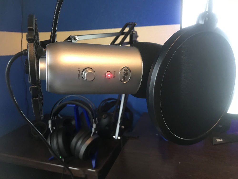 Yeti Blue microphone close up