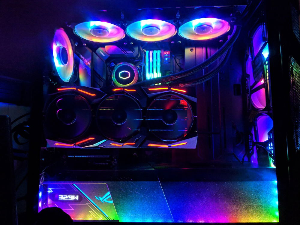 Night shot of side
