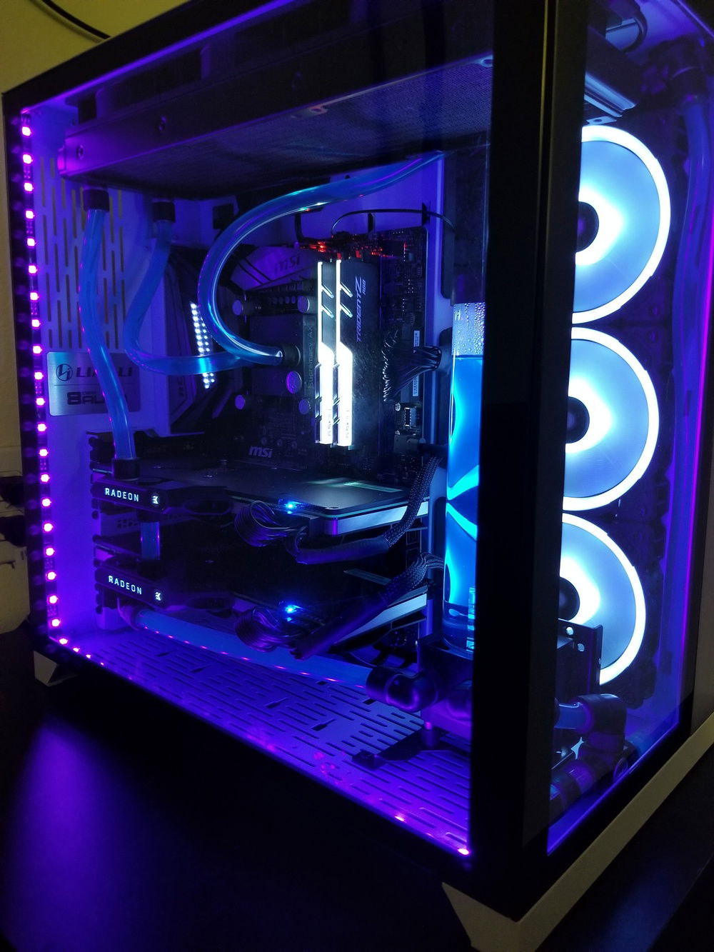 RGB/UV all the way around the glass