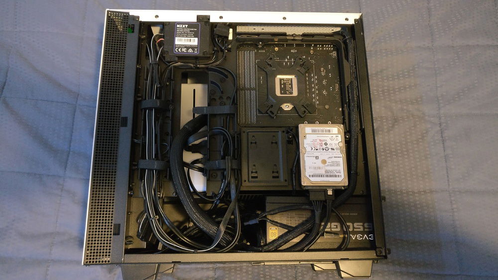 Closed side of the case with the side panel off.