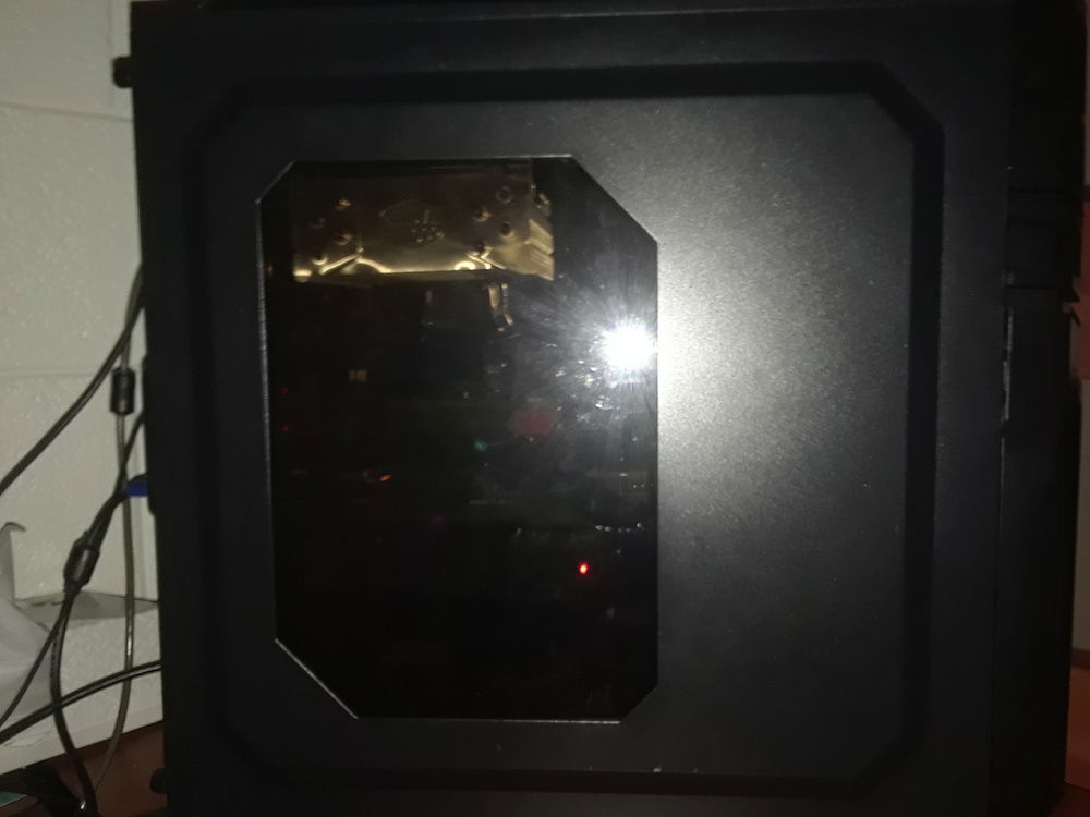 Side panel with glass