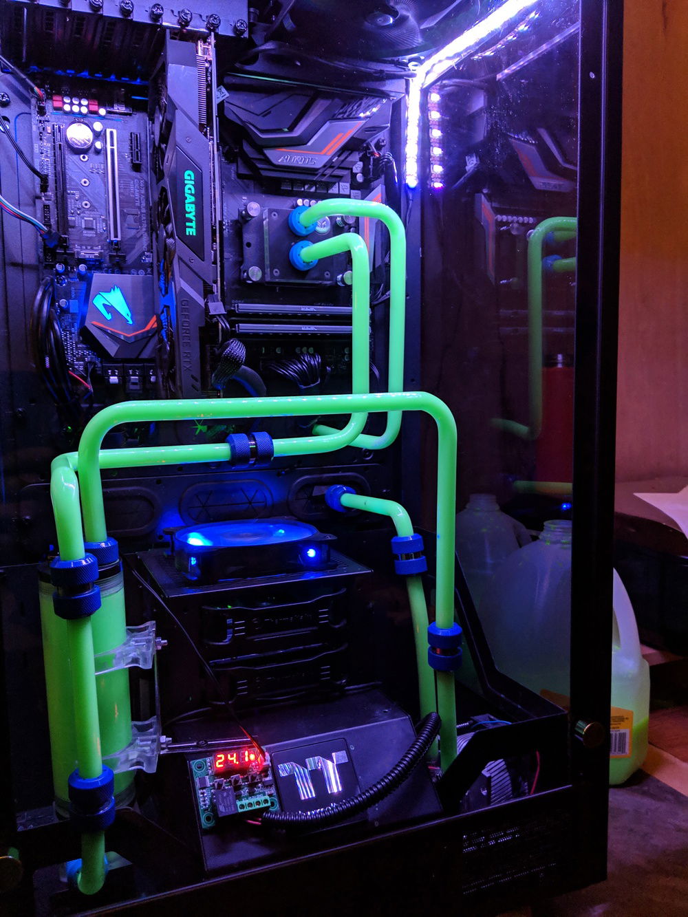 Changed soft tube for hard line cleaner look