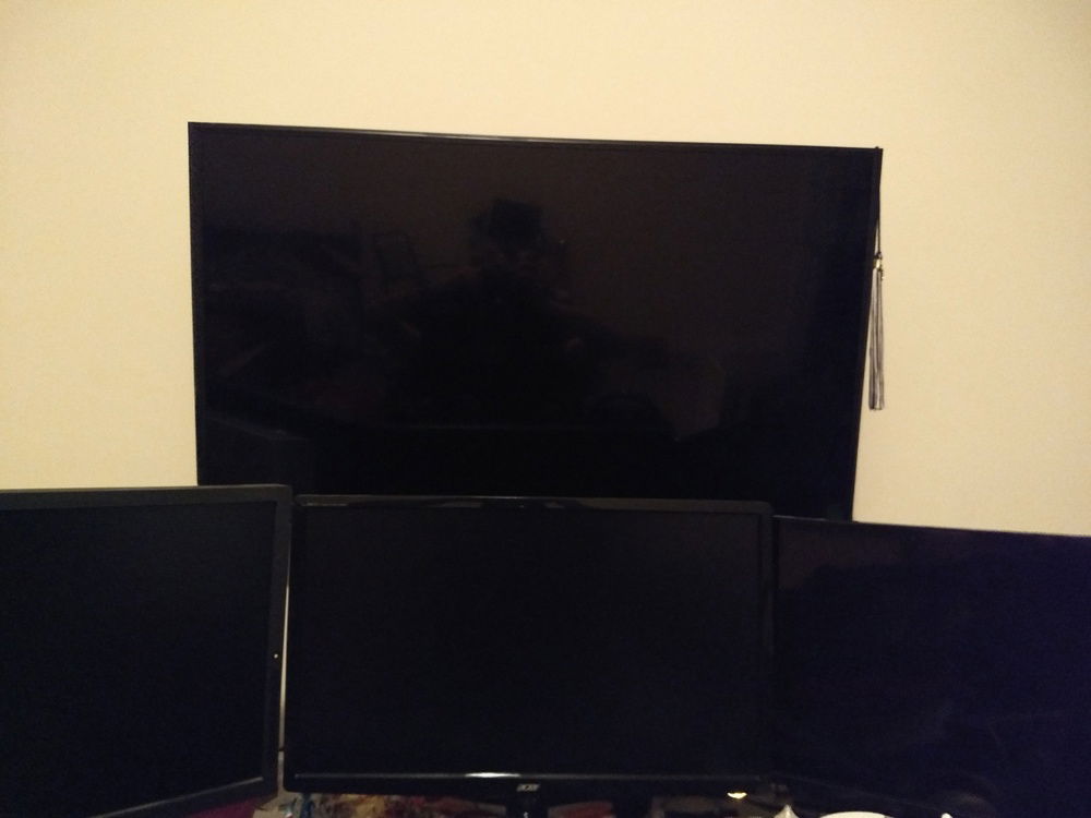 The TV is a 43" Visio 4k