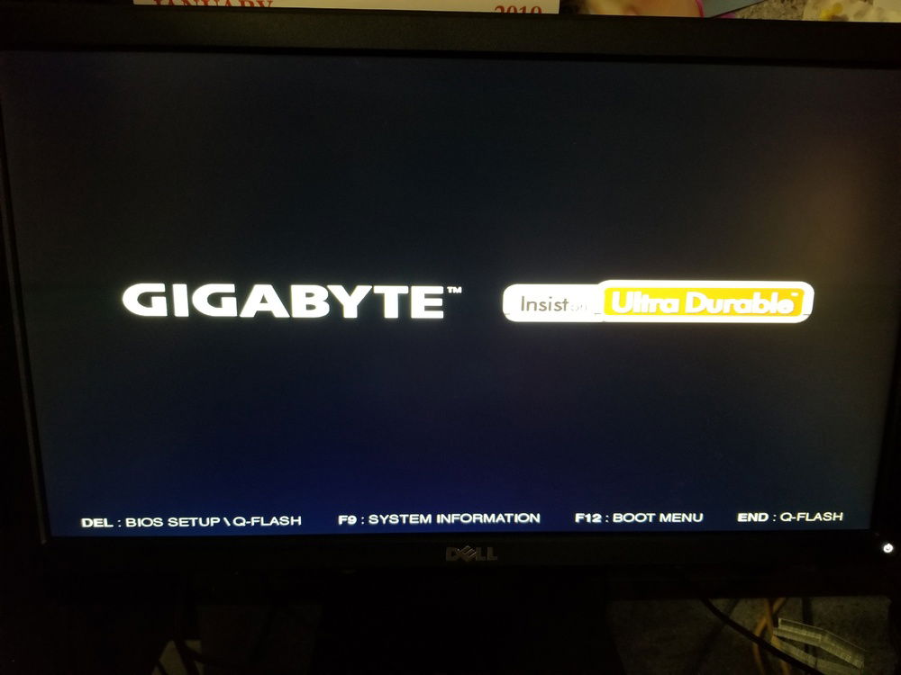 Gigabyte Post Screen